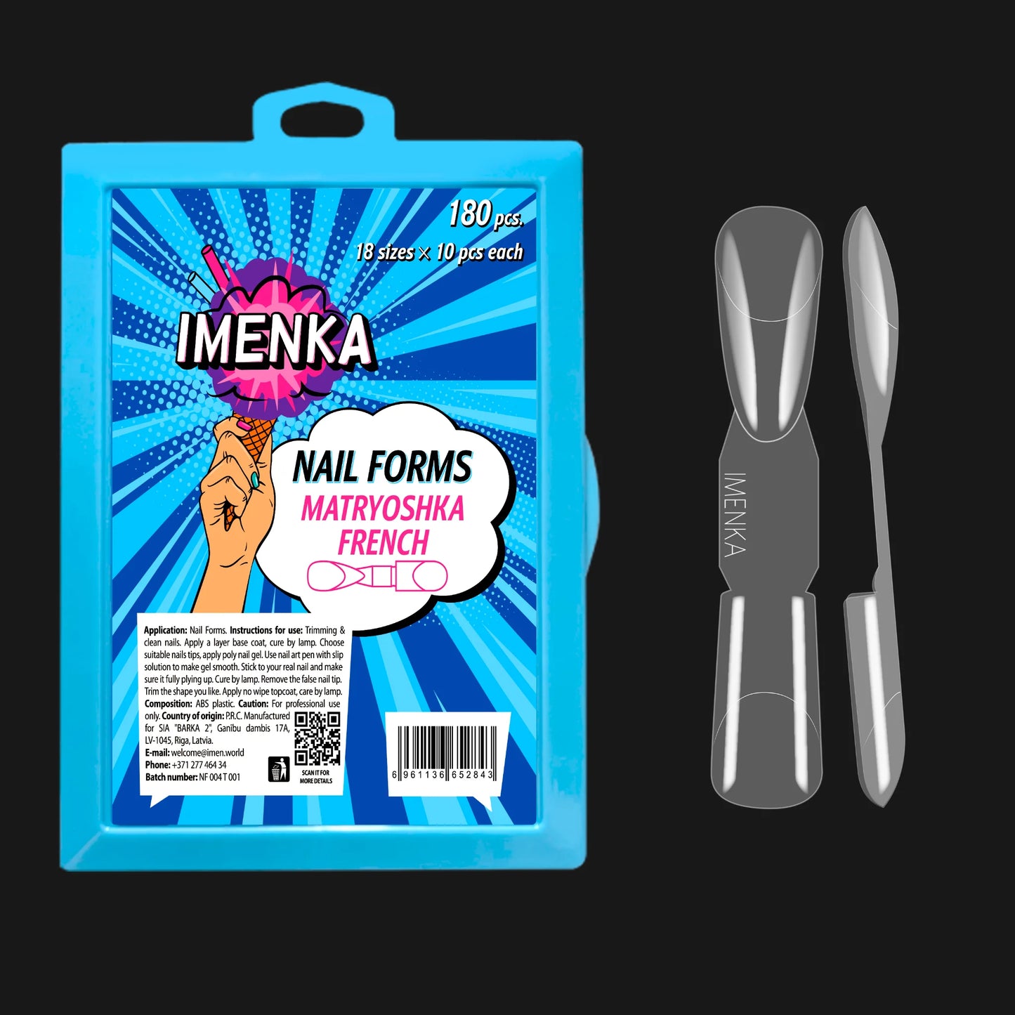 Nail Forms Imenka "Matryoshka French", 180pcs