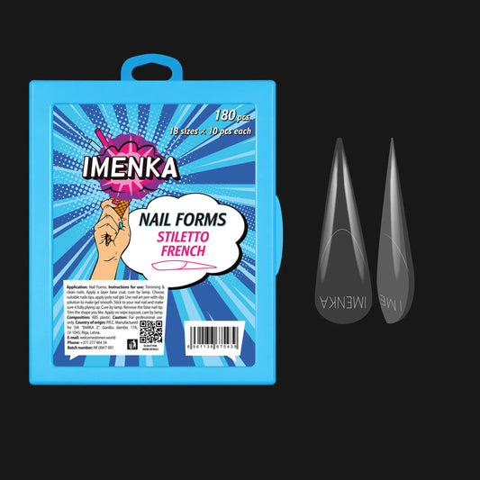 Nail Forms Imenka "Stiletto French", 180pcs