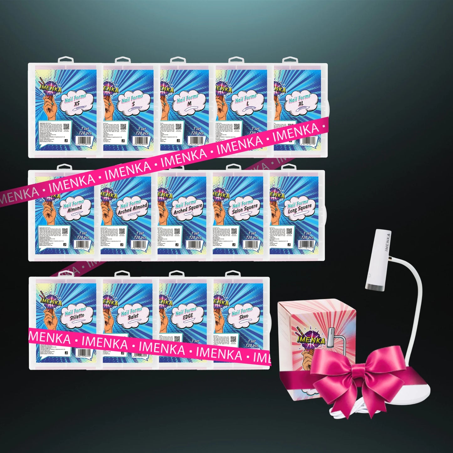 Pack of 14 Nail Forms Imenka V1 with Lamp