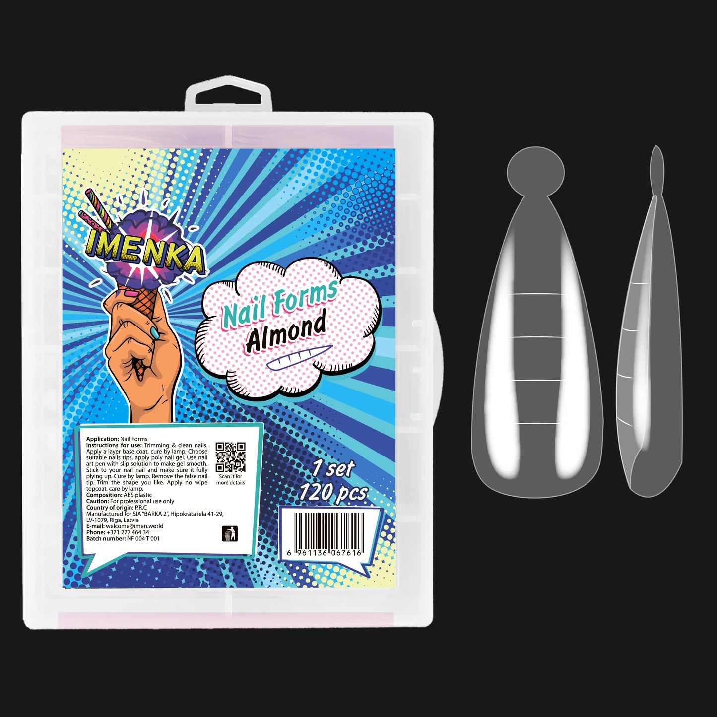 Formes à ongles Imenka « Amande », 120 pièces