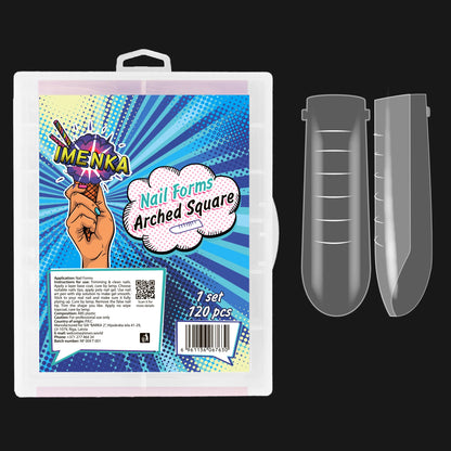 Capsules pour ongles Imenka « Carré arqué », 120 pièces