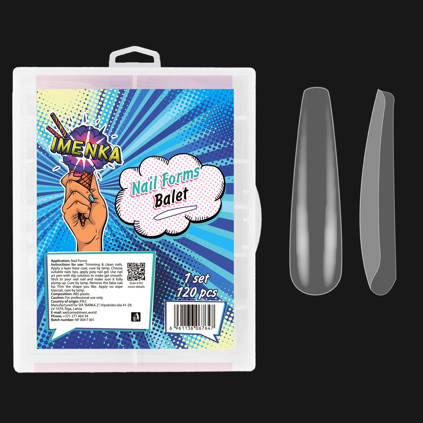 Capsules pour ongles Imenka « Balet », 120 pièces