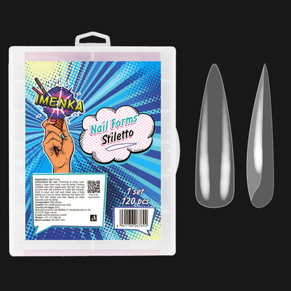 Nail Forms Imenka "Stiletto", 120pcs