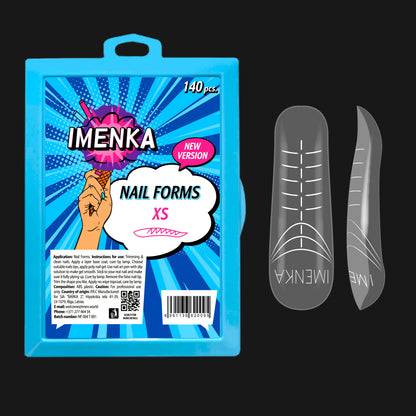 Moldes para uñas Imenka "XS" Versión 2, 140 unidades