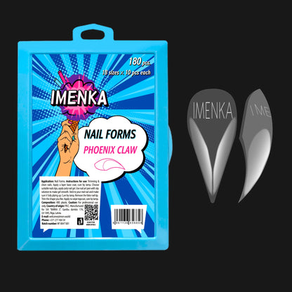 Moldes para uñas Imenka "Garra de fénix", 180 piezas