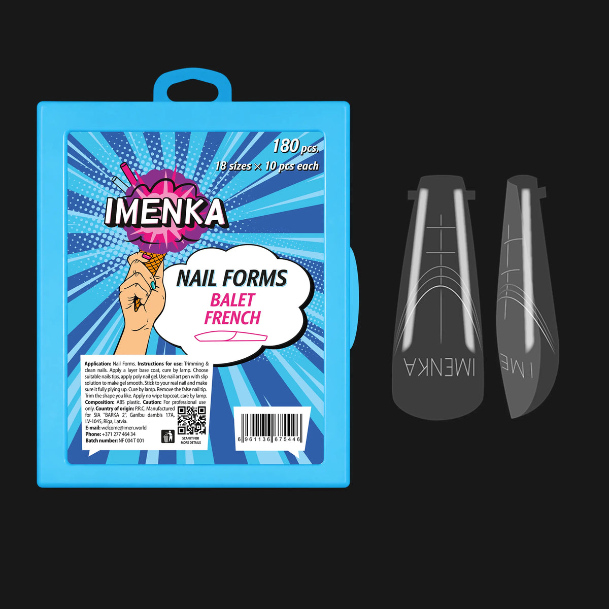 Nail Forms Imenka "Balet French", 180pcs